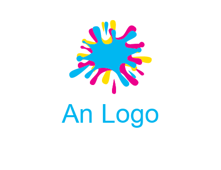 colorful splatter printing icon