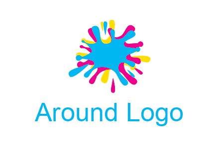 colorful splatter printing icon