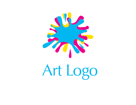 colorful splatter printing icon
