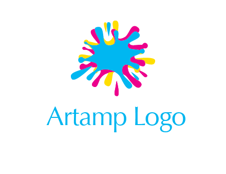 colorful splatter printing icon