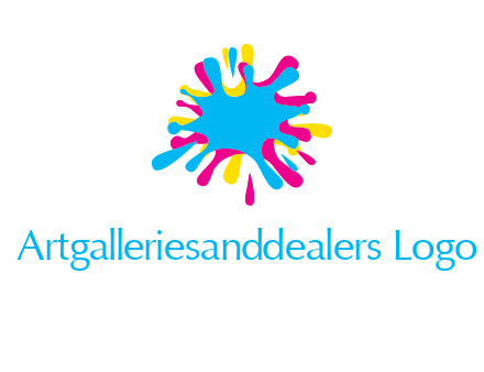 colorful splatter printing icon