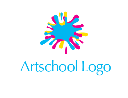colorful splatter printing icon