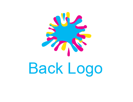 colorful splatter printing icon