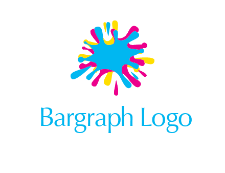 colorful splatter printing icon