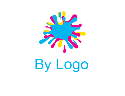 colorful splatter printing icon