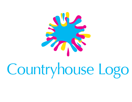 colorful splatter printing icon