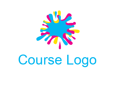 colorful splatter printing icon
