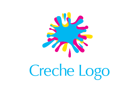 colorful splatter printing icon