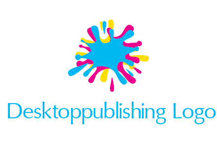 colorful splatter printing icon