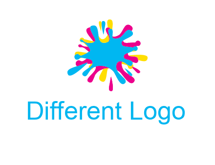 colorful splatter printing icon
