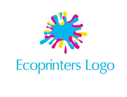 colorful splatter printing icon