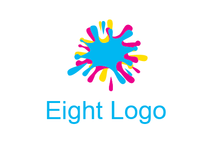 colorful splatter printing icon