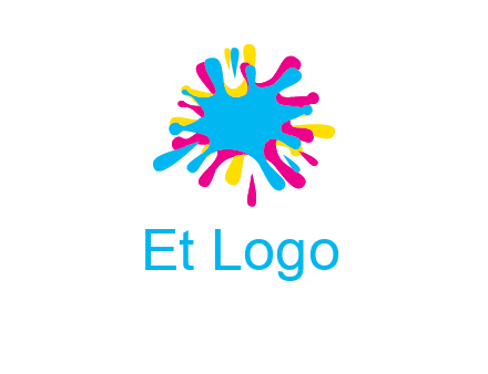 colorful splatter printing icon