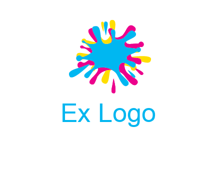 colorful splatter printing icon