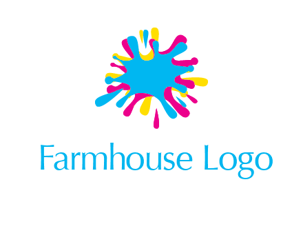 colorful splatter printing icon