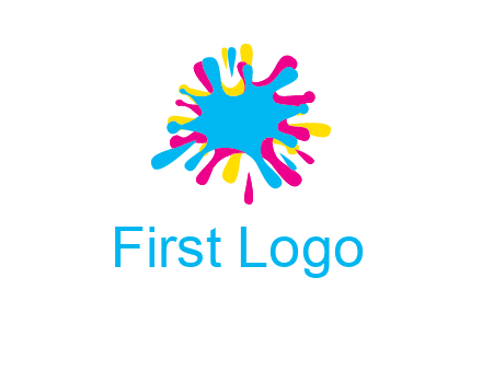 colorful splatter printing icon