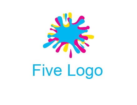 colorful splatter printing icon