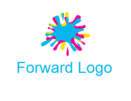 colorful splatter printing icon