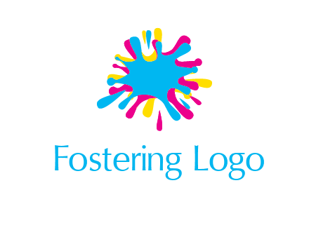 colorful splatter printing icon
