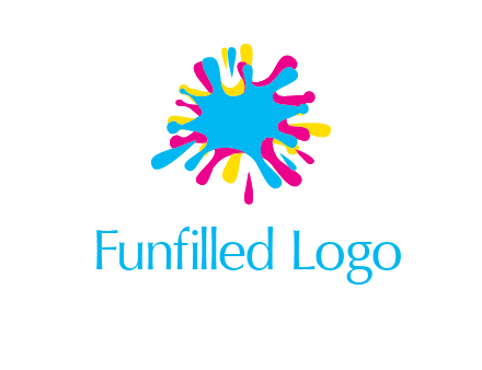 colorful splatter printing icon