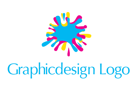 colorful splatter printing icon