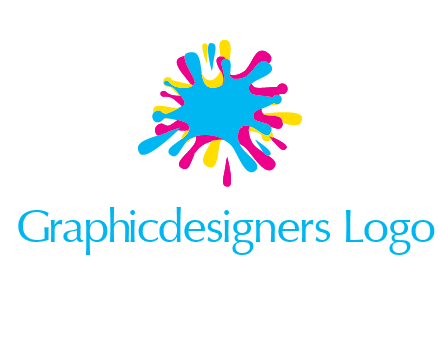 colorful splatter printing icon