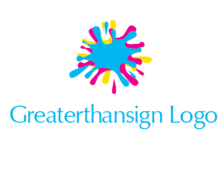 colorful splatter printing icon