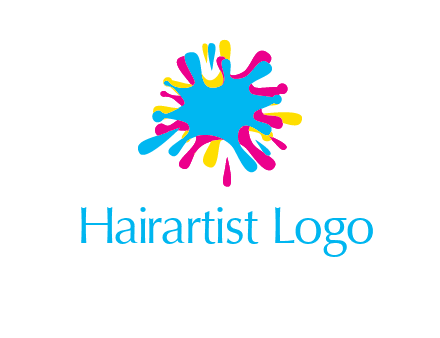 colorful splatter printing icon