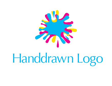 colorful splatter printing icon