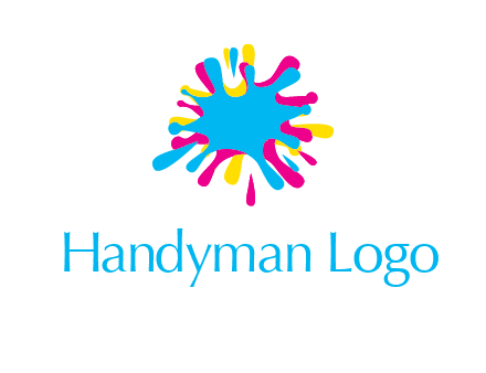 colorful splatter printing icon