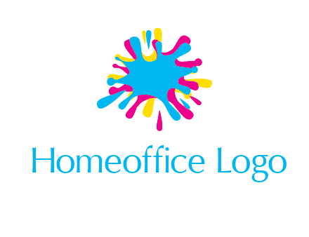 colorful splatter printing icon
