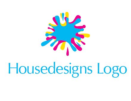 colorful splatter printing icon