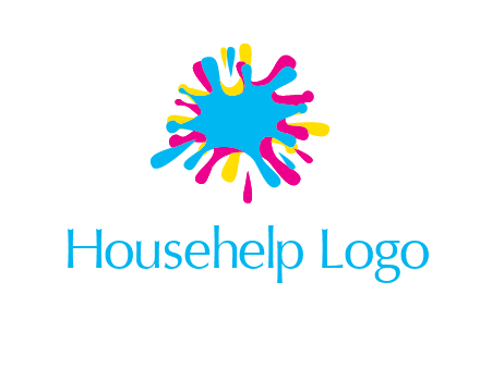 colorful splatter printing icon