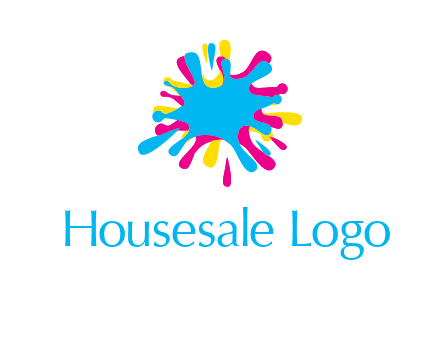colorful splatter printing icon