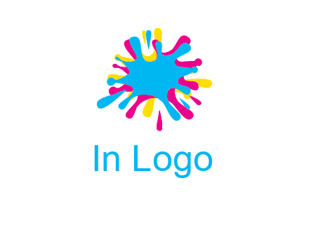colorful splatter printing icon