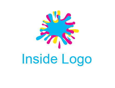 colorful splatter printing icon