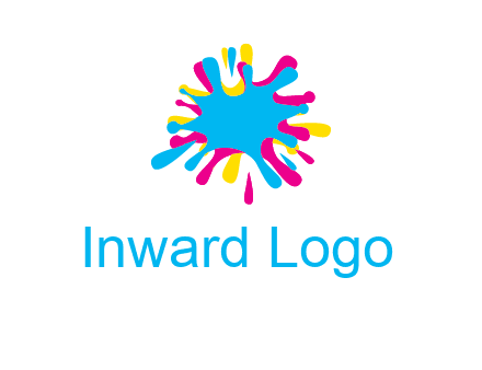 colorful splatter printing icon