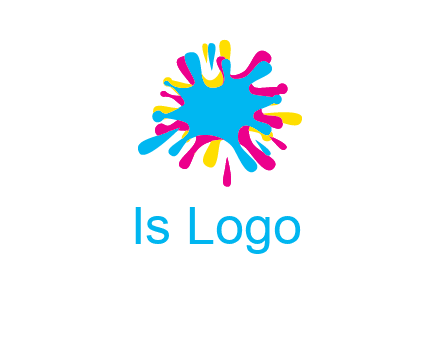 colorful splatter printing icon