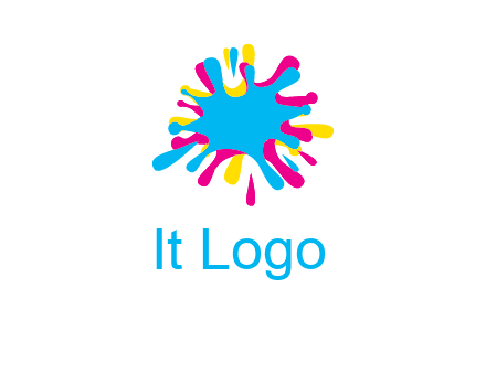colorful splatter printing icon