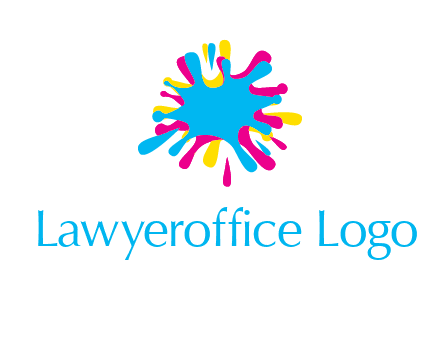 colorful splatter printing icon