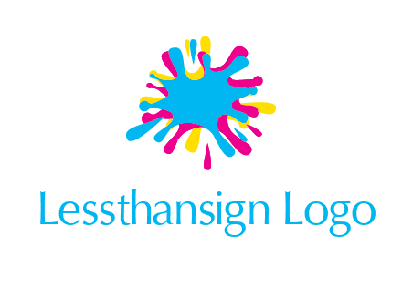 colorful splatter printing icon