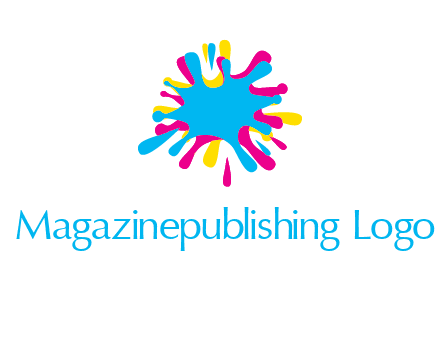 colorful splatter printing icon