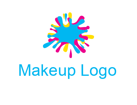 colorful splatter printing icon