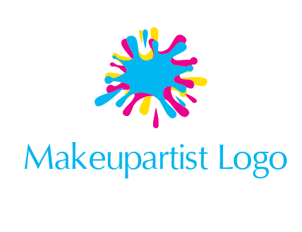 colorful splatter printing icon