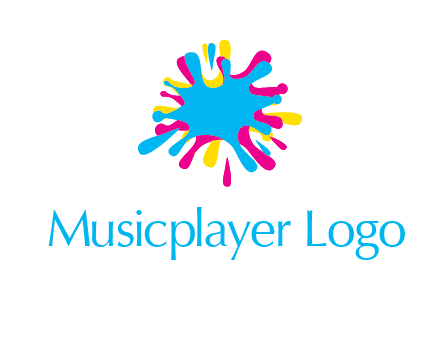 colorful splatter printing icon