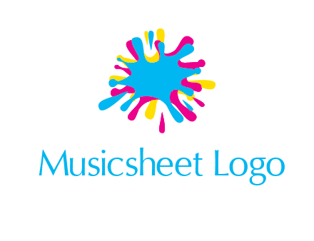 colorful splatter printing icon