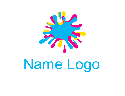 colorful splatter printing icon