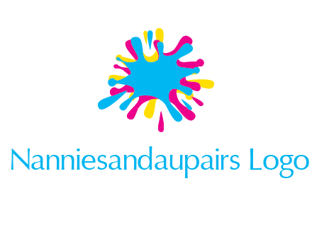 colorful splatter printing icon