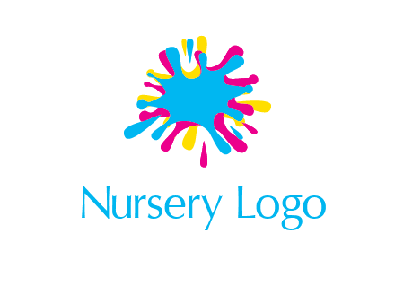 colorful splatter printing icon