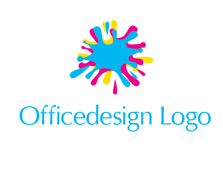 colorful splatter printing icon
